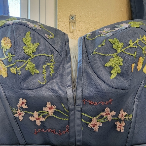 Wchecalino Women's Short Homecoming Dresses 2024 Flower Embroidery Tulle Prom Dr - Picture 9 of 9